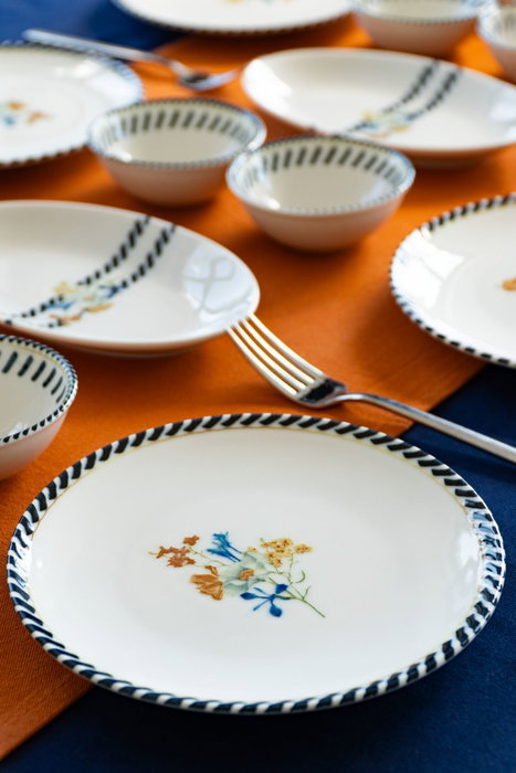 Hermia Set de Desayuno Demet 16 v2 de Porcelana Multicolor